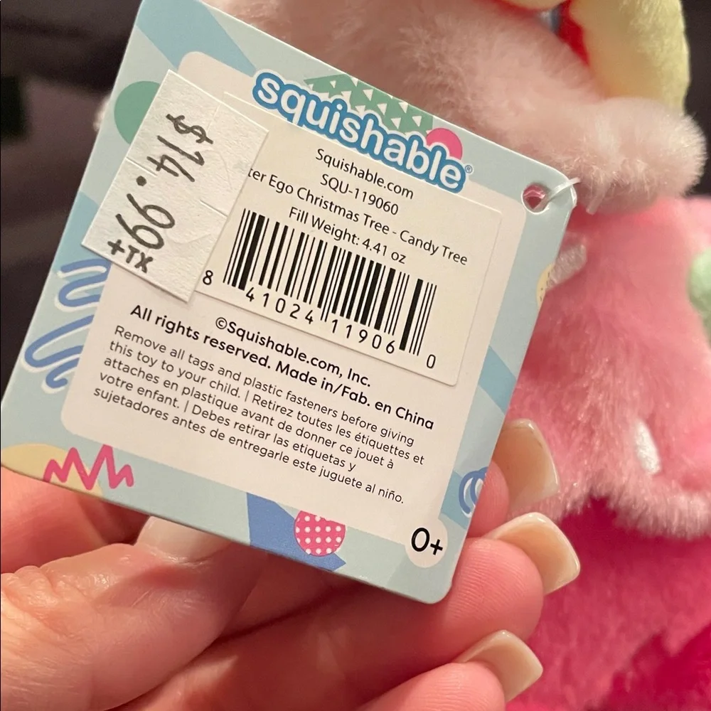 Squishable Alter Egos Series 3 Candy Tree plush toy.  -Pink